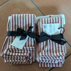 Red and White Striped Kitchen Towels
